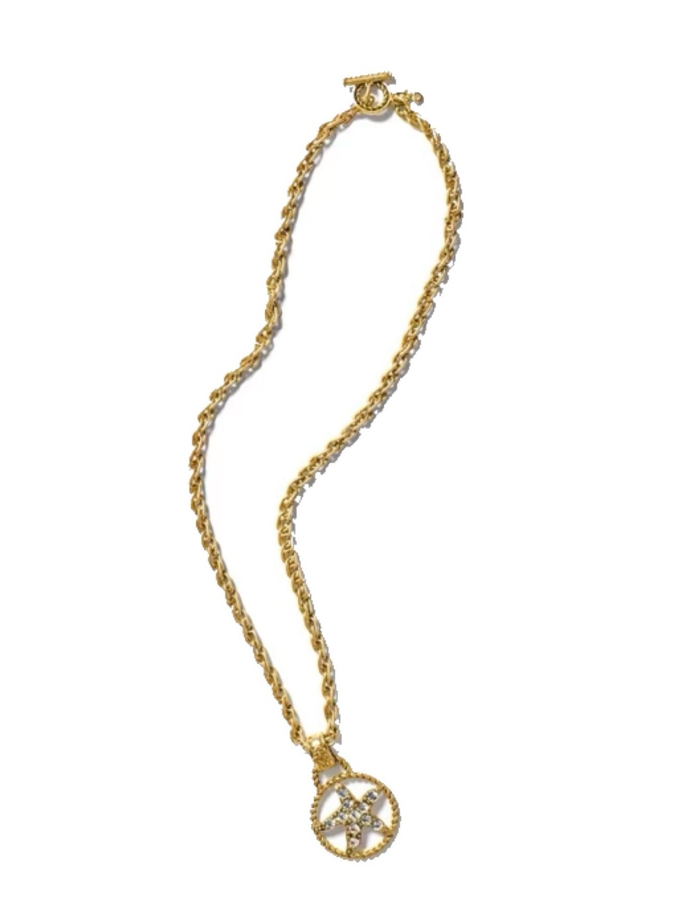 Cabi Starfish Medallion Necklace - Gold Starfish Pendant Necklace